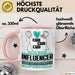 Influencer Geschenk Tasse Ich Bin Influencer Aber Sag Doch Einfach Superheld Lustige Geschenkdiee für Influencer Kaffee-Becher Rosa Trendation