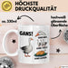 Gans Tier Gänse Bauer Tasse Becher Geschenk Lustige Geschenkidee Spruch Gänsearten Weiß Trendation