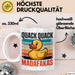 Quietscheente Tier Tasse Geschenk Lustige Geschenkidee Spruch Quack Quack Madafakas Weiß Trendation