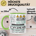 Opernfan Tasse Geschenk Lustig Abstand Halten Hochleistungs-Opernfan Mit Drang Zur Perfektion Bei Der Arbeit Grün Trendation
