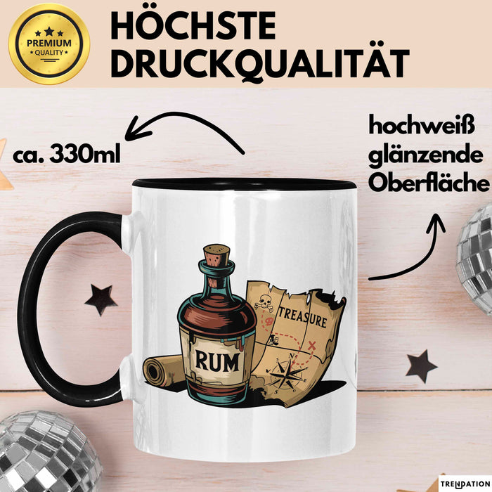 Rum Fan Tasse Geschenkidee für Piraten Spirituosen Liebhaber Trendation