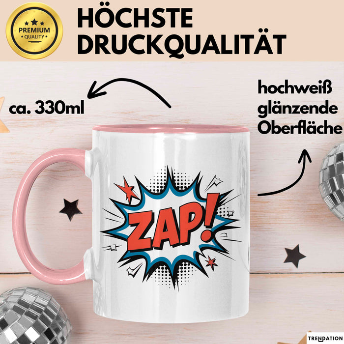 Comiczeichner Tasse Geschenkidee Panel Geschichtenerzähler Rosa Trendation