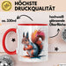 Eichhörnchen Tierliebhaber Tasse Geschenk Lustige Geschenkidee Spruch Rot Trendation