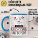 Rodeo-Cowgirl Tasse Geschenk Ich Bin Rodeo-Cowgirl Und Du So Geschenkidee Lustiger Spruch Becher Blau Trendation