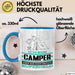 Camper Geschenk Tasse Ich Bin Camper Aber Sag Doch Einfach Superheld Lustige Geschenkdiee für Camper Kaffee-Becher Blau Trendation