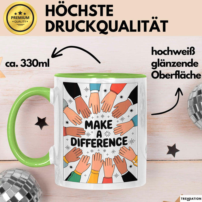 Freiwilliger Tasse Geschenk Lustige Geschenkidee Spruch Für Veränderungs Macher Grün Trendation