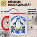 Sarkastischer Pinguin Tasse Geschenk Lustige Geschenkidee Spruch Pinguine Sind Süß. Ich Bin Süß, Also Bin Ich Ein Pinguin Rot Trendation