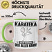Karateka Tasse Geschenk für Karateka Der Mann Der Alles Kann Geschenkidee zum Geburtstag Grün Trendation