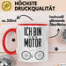 Radfahrer Fahrrad Tasse Geschenk Lustige Geschenkidee Spruch Ich Bin der Motor Rot Trendation