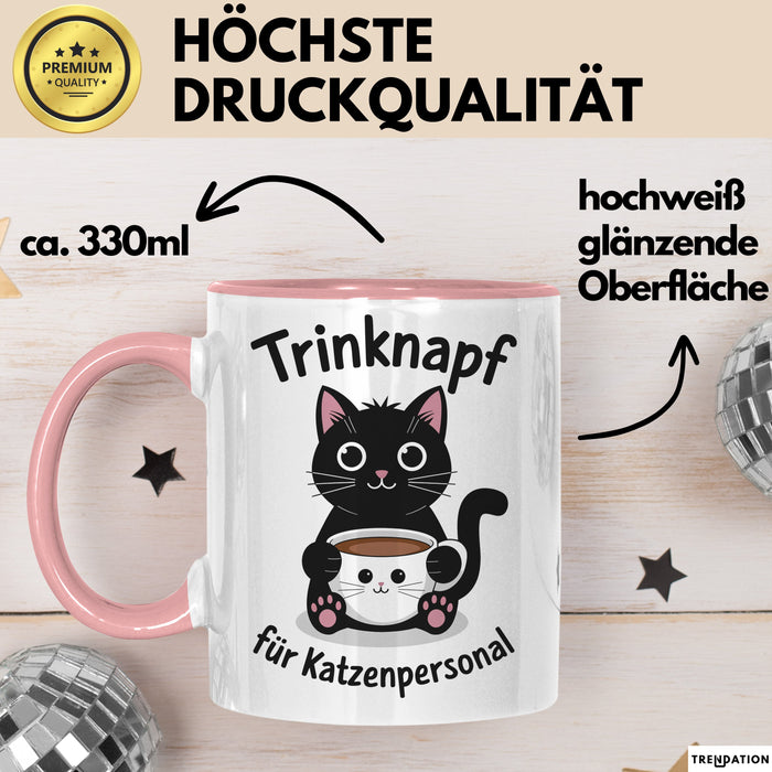 Katzen Tasse Geschenk Trinknapf Fuer Katzenpersonal Geschenkidee Lustig