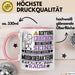 Musikredakteur Geschenk Tasse Lustiger Spruch Erheben Sie Sich Der Musikredakteur Betritt den Raum Rosa Trendation