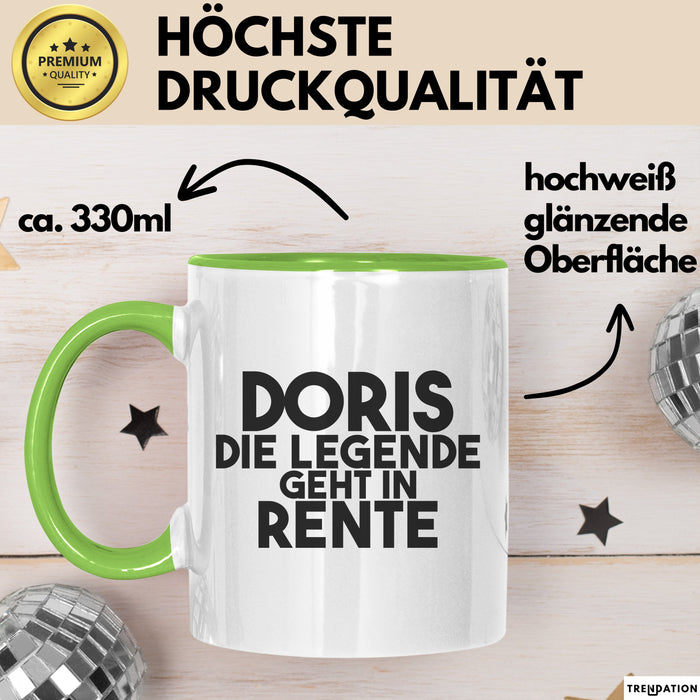 Doris Tasse Doris – Die Legende Geht In Rente Geschenk