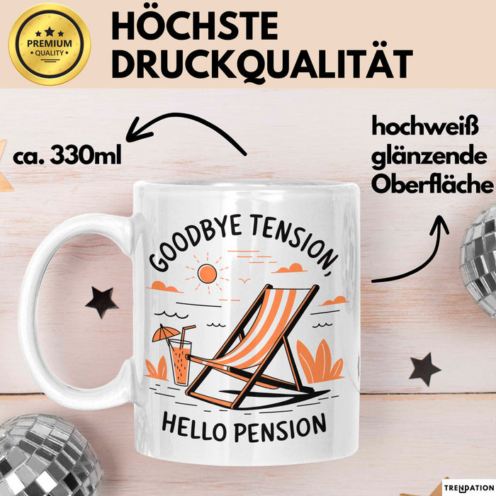 Ruhestand Tasse Geschenk Lustige Geschenkidee Spruch Für Entspanntes Leben Liebhaber Weiß Trendation