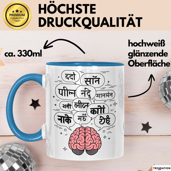 Linguist Tasse Geschenk Lustige Geschenkidee Spruch Für Sprach Wissenschaftler Blau Trendation