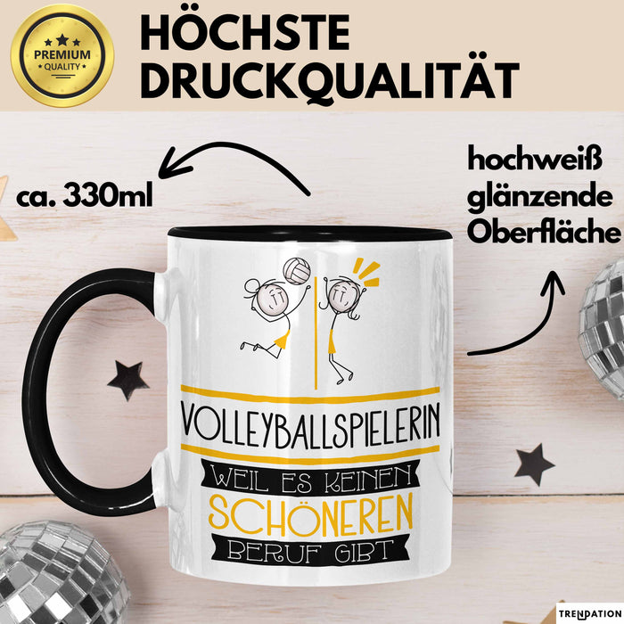 Volleyballspielerin Weil Es Keinen Schöneren Beruf Gibt Tasse Geschenk für Eine Volleyballspielerin Lustig Trendation