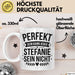 Stefanie Tasse Geschenk Perfekt Sein Kann Jeder Geschenkidee Geburtstag Weiß Trendation