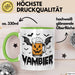 Halloween Tasse Geschenk Vambier Humor Tassen Kaffee-Becher Grün Trendation