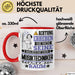 Musiktechniker Geschenk Tasse Lustiger Spruch Erheben Sie Sich Der Musiktechniker Betritt den Raum Rot Trendation
