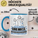 Urenkel Geschenk Tasse Ich Bin Urenkel Aber Sag Doch Einfach Superheld Lustige Geschenkdiee für Urenkel Kaffee-Becher Blau Trendation