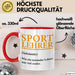 Sportlehrer Unterricht Tasse Geschenk Lustige Geschenkidee Spruch Sport Lehrer Definition Rot Trendation
