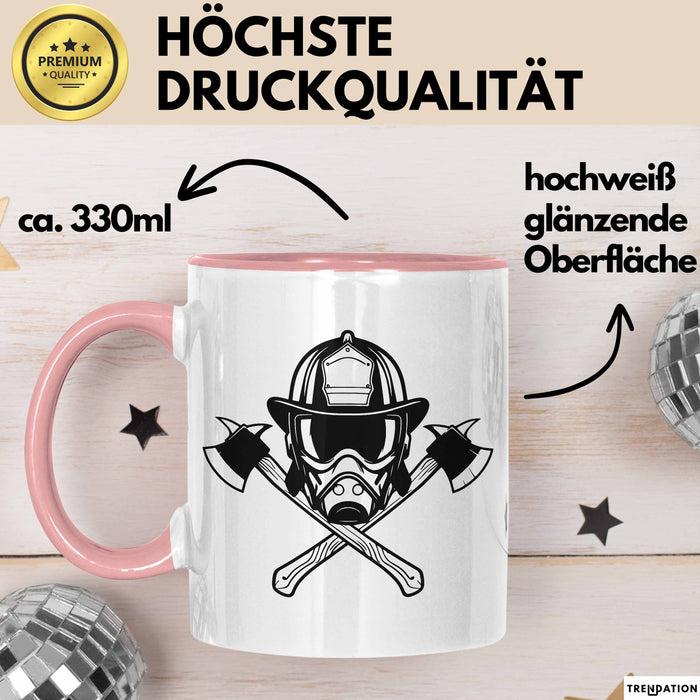 Feuerwehrmann Tasse Geschenk Feuerwehr Geschenkidee Freiwillig Rosa Trendation