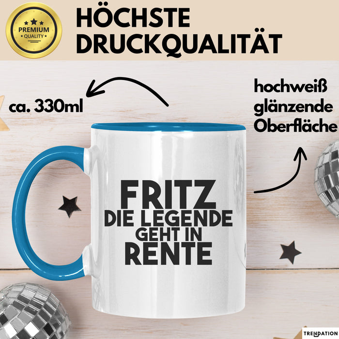 Fritz Tasse Fritz – Die Legende Geht In Rente Geschenk