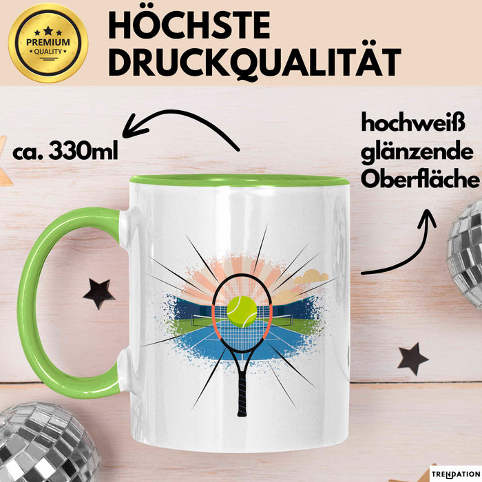 Tennisspieler Tasse Geschenk Lustige Geschenkidee Spruch Für Platz Champions Grün Trendation