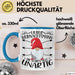 Lustige Tasse Weihnachten Lieber Weihnachtsmann Die Waren Alle Unartig Kaffee-Becher Geschenkidee Wichteln Wichtelgeschenk Blau Trendation