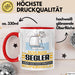 Segler Geschenk Tasse Ich Bin Segler Aber Sag Doch Einfach Superheld Lustige Geschenkdiee für Segler Kaffee-Becher Rot Trendation