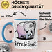 Elefant Tier Tasse Geschenk Lustige Geschenkidee Spruch Irrellefant Blau Trendation