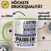 Paddler Geschenk Tasse Lustiger Spruch Erheben Sie Sich Der Paddler Betritt den Raum Grün Trendation