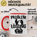 Poker Tasse Geschenk für Poker-Spieler Männer Geschenkidee Problem und Lösung Poker Spielen Kartenspielen Rot Trendation