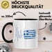 Griechenland Tasse Geschenk Grieche Flagge Herz Kaffee-Becher Trendation