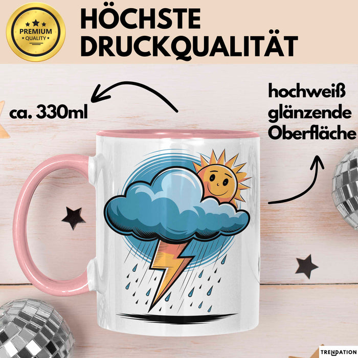 Meteorologe Tasse Geschenk Lustige Geschenkidee Spruch Für Wetter Beobachter Rosa Trendation