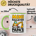 Bauleiter Bauunternehmer Tasse Geschenk Lustige Geschenkidee Spruch Mini Bauleiter Papa's Rechte Hand Grün Trendation