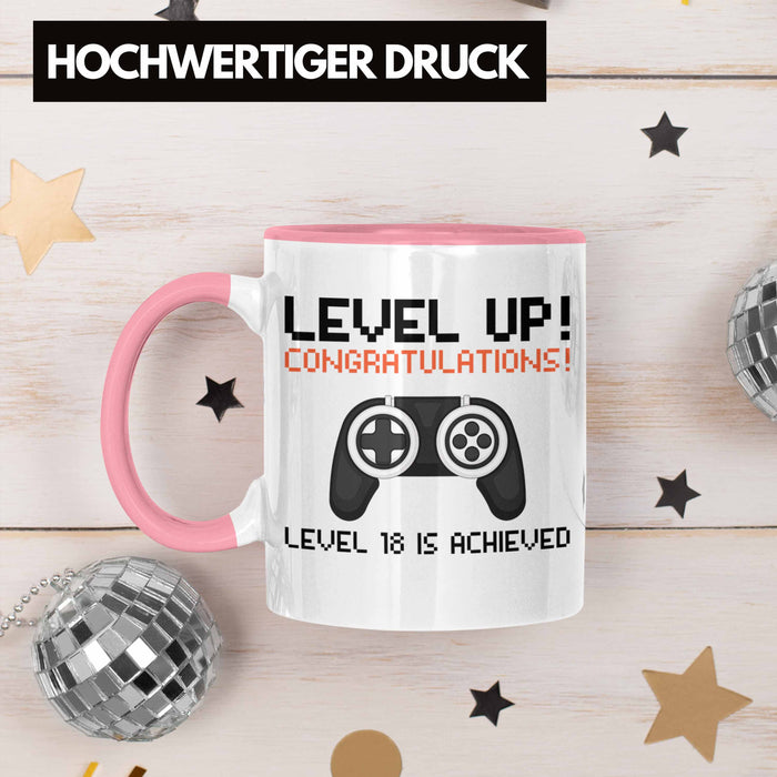 Trendation - 18. Geburtstag Tasse Jungen Jungs Geschenk 18er Geschenkidee 18 Sohn Gamer Trendation