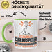 Curlingspieler Geschenk Tasse Ich Bin Curlingspieler Aber Sag Doch Einfach Superheld Lustige Geschenkdiee für Curlingspieler Kaffee-Becher Grün Trendation