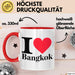 Bangkok Thailand Tasse Geschenk Lustige Geschenkidee Spruch Ich Liebe Bangkok Rot Trendation