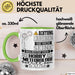Hobbymeteorologe Geschenk Tasse Lustiger Spruch Erheben Sie Sich Der Hobbymeteorologe Betritt den Raum Grün Trendation