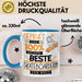 Beste Skateboarderin Der Welt Tasse Geschenk für Eine Skateboarderin Geprüft Und Sicher Geschenkidee Geburtstag Weihnachten Blau Trendation