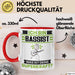 Bassist Tasse Geschenk für Bassist Geburtstag Lustiger Spruch Kaffee-Becher Was Ist Deine Superkraft Rot Trendation