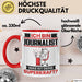 Journalist Tasse Geschenk für Journalist Geburtstag Lustiger Spruch Kaffee-Becher Was Ist Deine Superkraft Rot Trendation
