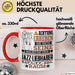Jazz-Liebhaber Geschenk Tasse Lustiger Spruch Erheben Sie Sich Der Jazz-Liebhaber Betritt den Raum Rot Trendation
