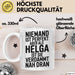 Helga Tasse Geschenk Niemand Ist Perfekt Helga Verdammt Nah Dran Geschenkidee Weiß Trendation