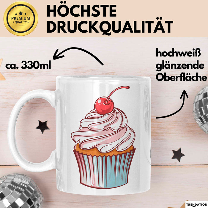 Bäcker Tasse Geschenkidee für Konditor und Dessertmacher Weiß Trendation