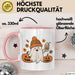 Halloween Tasse Geschenk Kürbis Geschenkidee Oktober Kaffee-Becher Rosa Trendation