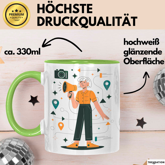 Reiseführer Tasse Geschenk Lustige Geschenkidee Spruch Für Reise Leiter Grün Trendation