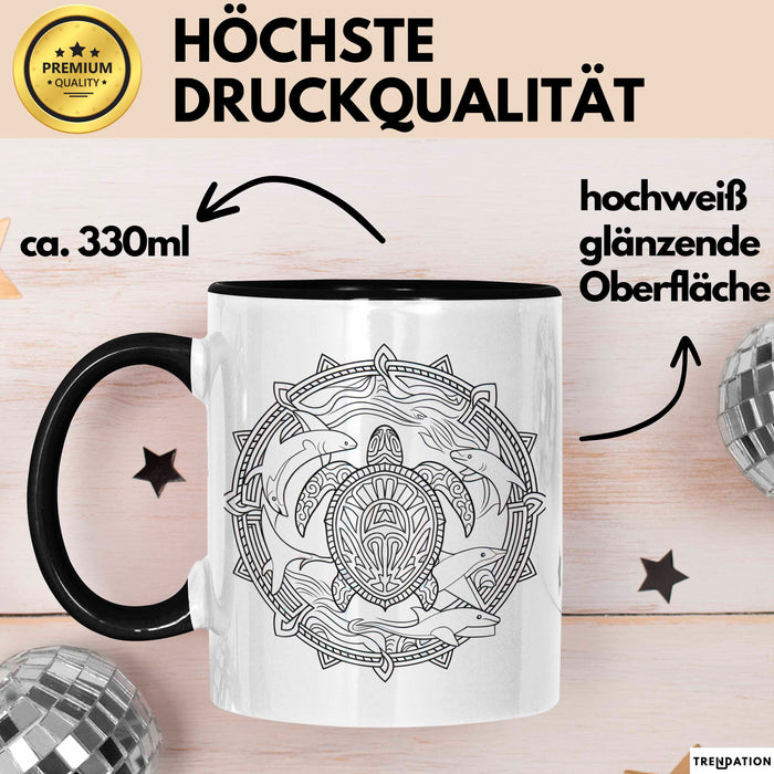 Schildkröte Tierliebhaber Tasse Geschenk Lustige Geschenkidee Spruch Schildkröte Orca Delfin Trendation