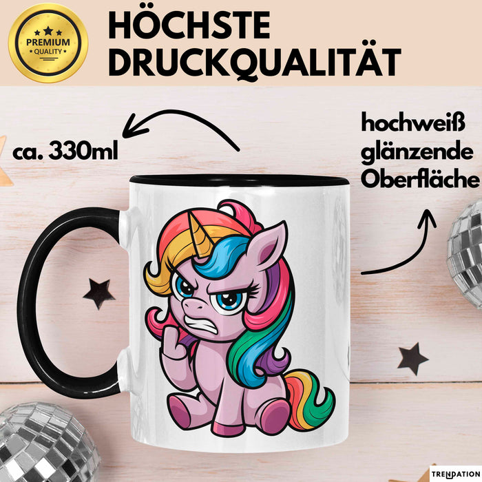 Sarkastisches Einhorn Tasse Geschenk Lustige Geschenkidee Trendation