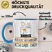Geschenk für Katzencafégängerin Tasse Lustige Geschenkidee Geburtstag Ich Bin Katzencafégängerin Ich Darf Das Blau Trendation